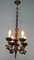 Antique Baroque Style Wrought Iron Figural Chandelier, France, 1890s 5