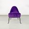 Fauteuils Rembourrés en Velours Violet et Métal Courbé, Italie, 1950s, Set de 2 6