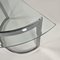 French Semicircular Consoles in Chromed Steel and Bellied Glass, 1970s, Set of 2 7
