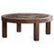 Large Round Coffee Table in Pine & Ceramic, Denmark, 1970s, Image 1