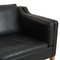 2213 Drei-Sitzer Sofa aus schwarzem Original Leder von Børge Mogensen, 2000er 8