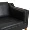 2213 Three-Seater Sofa in Original Black Leather by Børge Mogensen, 2000s 8