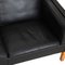2213 Three-Seater Sofa in Original Black Leather by Børge Mogensen, 2000s 11