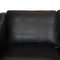 2213 Three-Seater Sofa in Original Black Leather by Børge Mogensen, 2000s 15