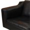 2213 Drei-Sitzer Sofa aus schwarzem Original Leder von Børge Mogensen, 2000er 9
