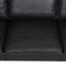 2213 Three-Seater Sofa in Original Black Leather by Børge Mogensen, 2000s 13