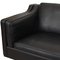 2212 Zwei-Sitzer Sofa aus schwarzem Original Leder von Børge Mogensen, 2000er 10