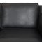 2212 Two-Seater Sofa in Original Black Leather by Børge Mogensen, 2000s 13