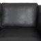 2212 Zwei-Sitzer Sofa aus schwarzem Original Leder von Børge Mogensen, 2000er 13