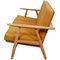 Three-Seater Cigar Sofa in Oak and Yellow Fabric by Hans Wegner, 1960s 17