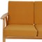 Drei-Sitzer Cigar Sofa aus Eiche & Gelbem Stoff von Hans Wegner, 1960er 9