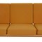 Three-Seater Cigar Sofa in Oak and Yellow Fabric by Hans Wegner, 1960s 10