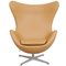 Chaise Egg Chair Nevada en Cuir Aniline par Arne Jacobsen pour Fritz Hansen, 2000s 1