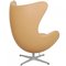 Egg Chair in Nature Nevada Aniline Leather by Arne Jacobsen for Fritz Hansen, 2000s, Image 3