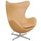 Egg Chair in Nature Nevada Aniline Leather by Arne Jacobsen for Fritz Hansen, 2000s, Image 6