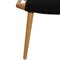 Papa Bear Footstool in Oak and Black Fabric by Hans Wegner, 1980s 6