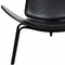 Vintage Black Shell Chair in Black Leather by Hans Wegner, 2000s, Image 12