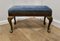 Window Stool in Velvet with Cabriole Legs, 1920s 1