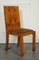 Art Deco Burr Walnut Dining Chairs with Animal Print Seats, Set of 8 15