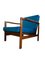 Mid-Century Armchair in Blue Velvet by Zenon Bączyk, 1960s 3