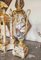 Reloj Imperio y jarrones de mármol y bronce dorado del siglo XIX, década de 1890. Juego de 3, Imagen 12