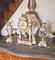 Reloj Imperio y jarrones de mármol y bronce dorado del siglo XIX, década de 1890. Juego de 3, Imagen 17