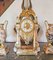 19th Century Empire Clock and Vases in Marble and Golden Bronze, 1890s, Set of 3 18