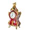 Louis XV Clock in Tortoiseshell Effect Lacquer & Gilt Bronze 1