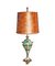 Lámpara de mesa neoclásica de bronce y espato flúor de Maison Charles, años 60, Imagen 1