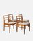 Teak and Grey Wool Dining Chairs by Tom Robertson for McIntosh, 1960s, Set of 4 1