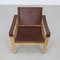 Safari Lounge Chairs in Leather with Coffee Table by Carl Heinz Bergmiller for Escriba Brazil, 1970s, Set of 3, Image 7
