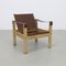 Safari Lounge Chairs in Leather with Coffee Table by Carl Heinz Bergmiller for Escriba Brazil, 1970s, Set of 3, Image 2