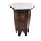 Low Hexagonal Tables with Taracea and Marble Tops, Set of 2 7