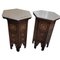 Low Hexagonal Tables with Taracea and Marble Tops, Set of 2, Image 8
