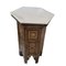 Low Hexagonal Tables with Taracea and Marble Tops, Set of 2 6