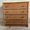 Italian Cane and Bamboo Chest of Drawers, 1970s 7