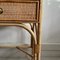 Cane and Bamboo Dressing Table with 2 Drawers, 1970s 2