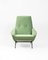 Green Velvet Armchair attributed to Guy Besnard, France, 1950s 4