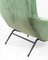 Green Velvet Armchair attributed to Guy Besnard, France, 1950s 6