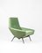 Green Velvet Armchair attributed to Guy Besnard, France, 1950s 1