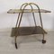 Vintage Brass Bar Trolley, 1950s 6