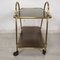 Vintage Brass Bar Trolley, 1950s 5