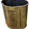 Vintage Brass Waste Paper Baskets with Engravings, Set of 2 3