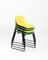 Stackable Green and Yellow Chairs in Iron, 1950s, Set of 4 3