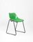 Stackable Green and Yellow Chairs in Iron, 1950s, Set of 4, Image 6