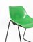 Stackable Green and Yellow Chairs in Iron, 1950s, Set of 4, Image 9