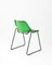 Stackable Green and Yellow Chairs in Iron, 1950s, Set of 4, Image 7