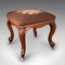 Antique English Early Victorian Needlepoint Dressing Stool in Walnut, Image 2