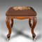 Antique English Early Victorian Needlepoint Dressing Stool in Walnut, Image 4