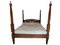 Vintage Wooden Double Bed with Pillars 5